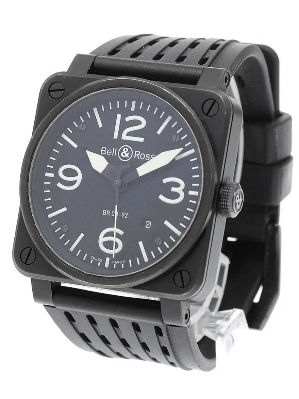 Bell＆Ross Aviation Military BR03-92-S Date Black Dial Automatic Men's _958029
